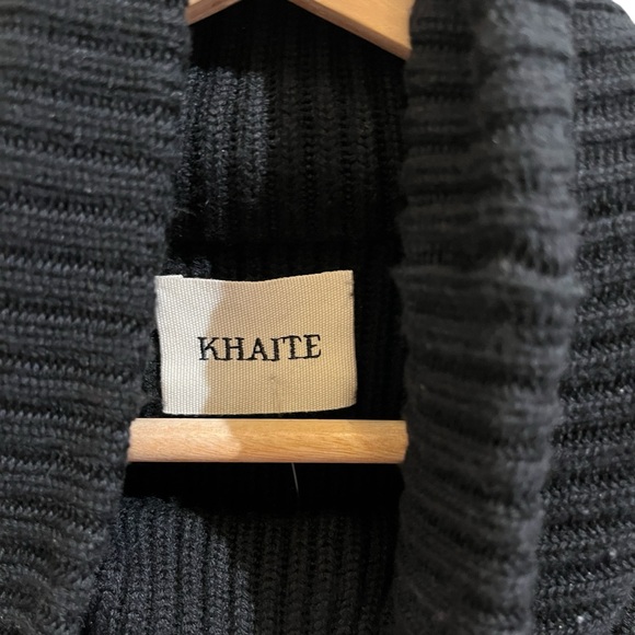 Khaite Bret Merino Wool Ribbed Puff Elbow Sleeve Turtleneck Pullover Sweater - Picture 4 of 6